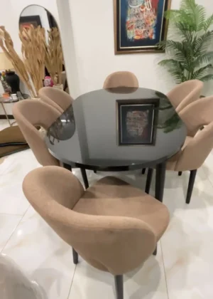 Arc Cut 6-Seater Dining Set